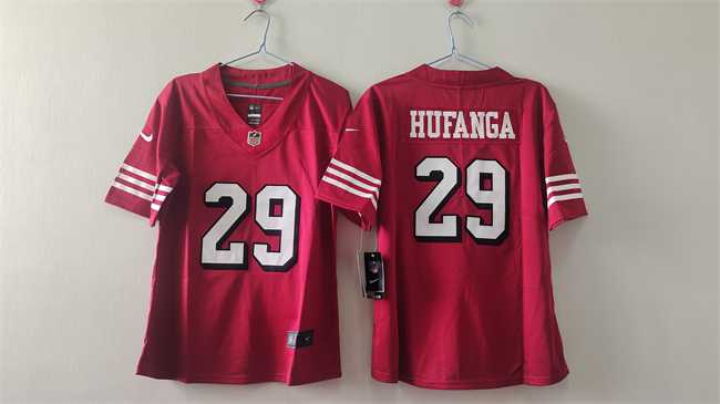 Women's San Francisco 49ers #29 Talanoa Hufanga Red Alternate Vapor Stitched Jersey,We sell and wholesale Women's San Francisco 49ers #29 Talanoa Hufanga Red Alternate Vapor Stitched Jersey on line form chian!